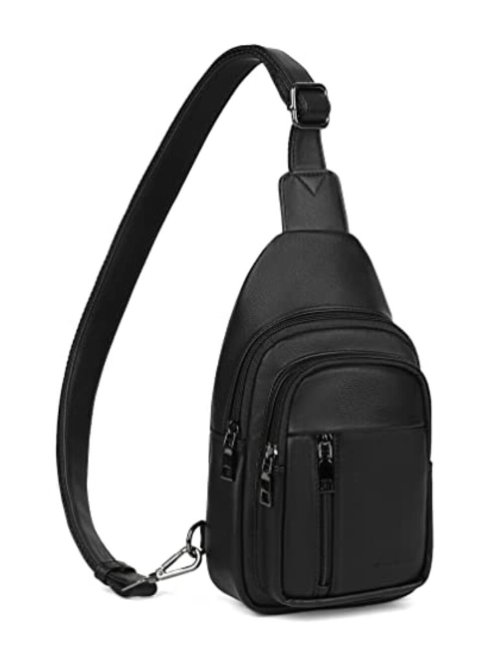 Faux Leather Sling Bag Crossbody Fanny Pack Convertible Shoulder Bag